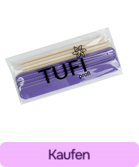 Set Einweg-Nagelfeilen TUFI profi PREMIUM 180/240 und orangefarbene Sticks 5 Stück
